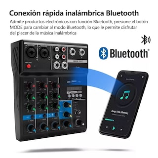 Foto 3 | Mezcladora de Audio Eo Safe Imports Esi6413 con Bluetooth