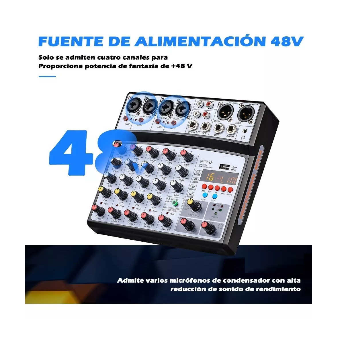 Foto 2 | Mezcladora de Audio Eo Safe Imports Esi6414 con Bluetooth