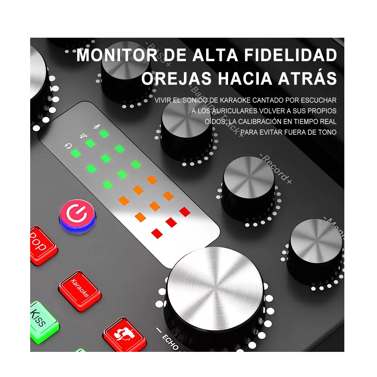 Foto 4 pulgar | Mezcladora de Audio con Tarjeta de Sonido para Podcast Eo Safe Imports ESI-6419 color Negro