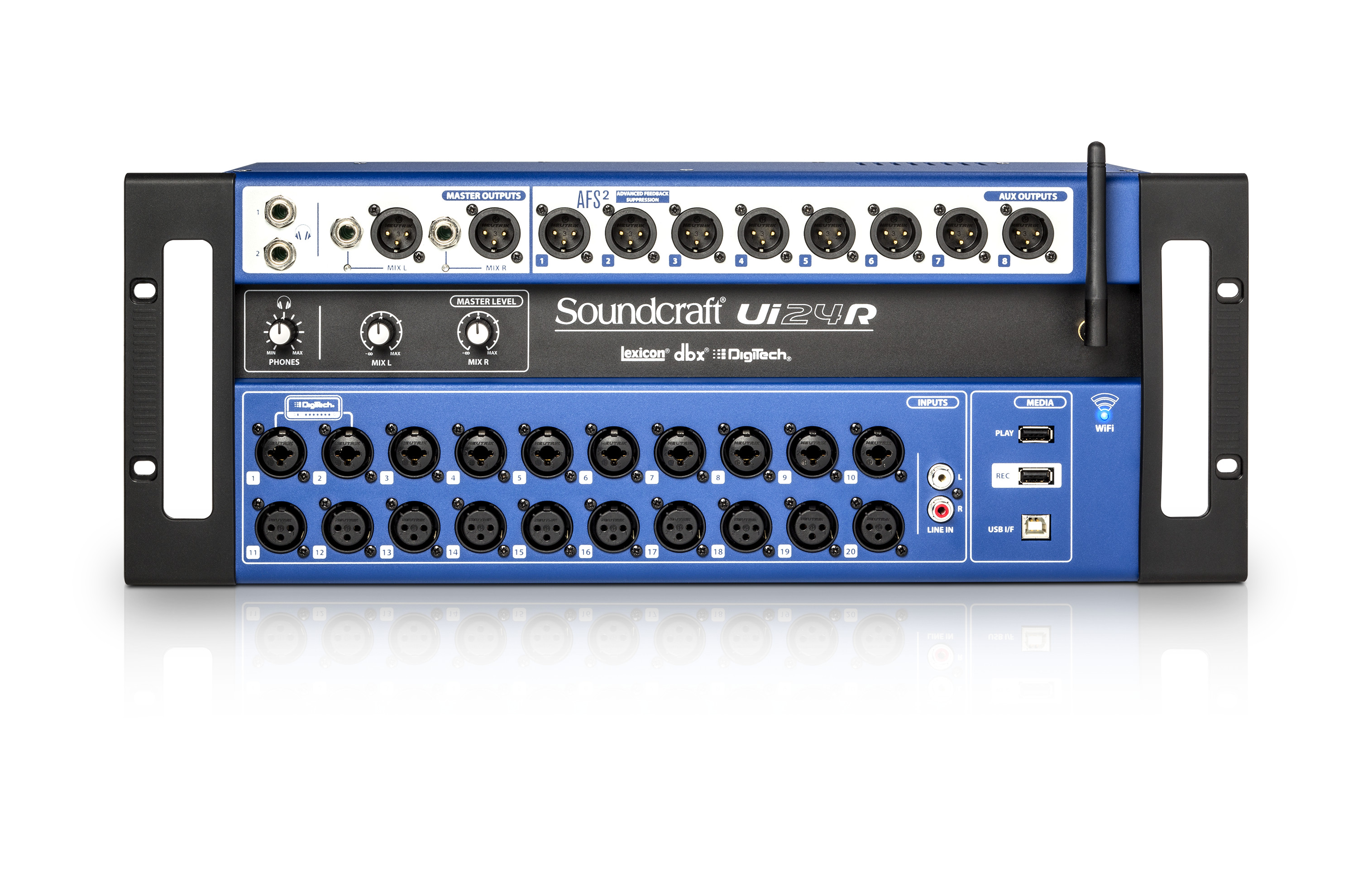 Mezcladora Digital Soundcraft Ui24r Color Azul