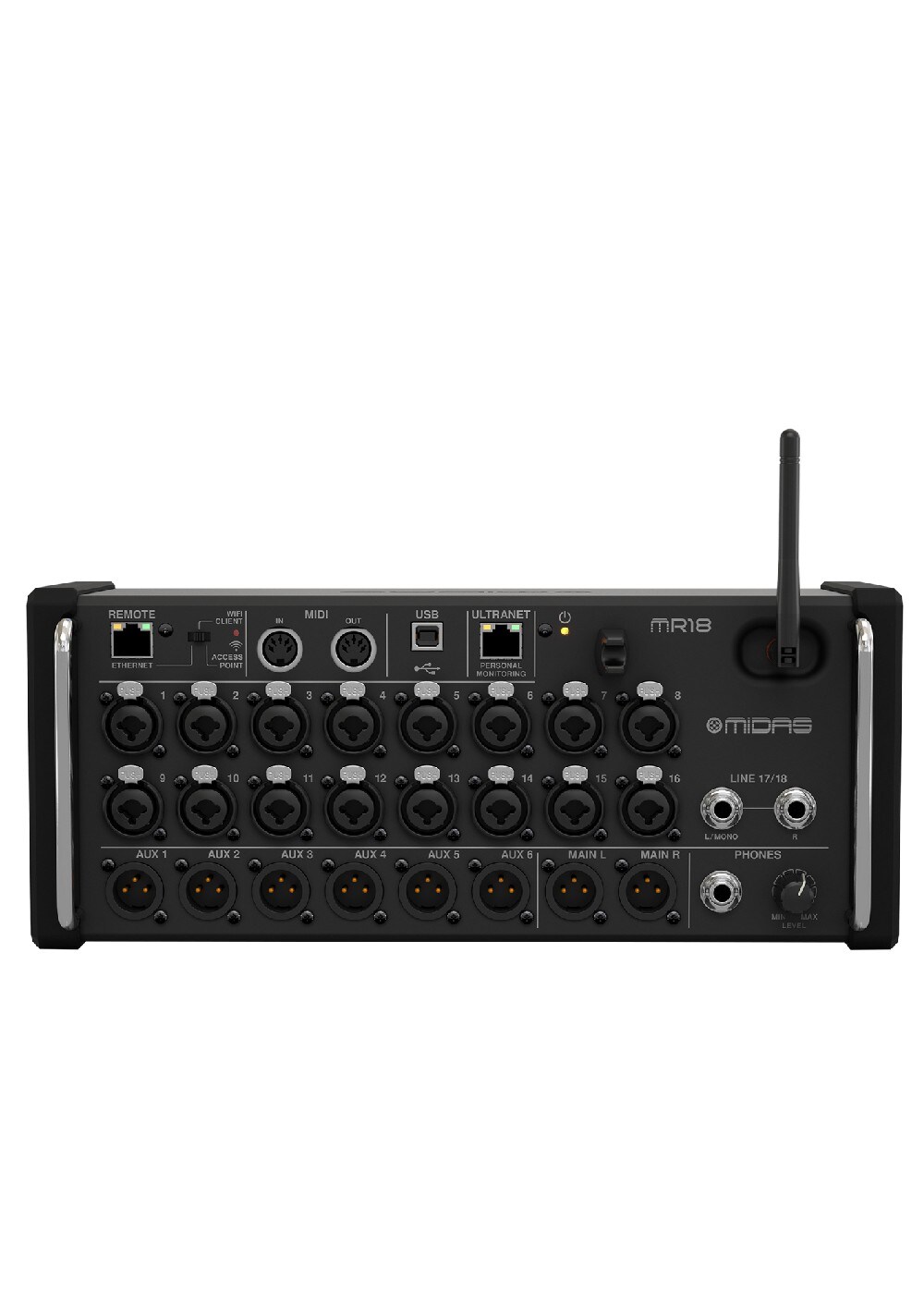 Mezcladora Midas Mr18 color Negro $16,444
