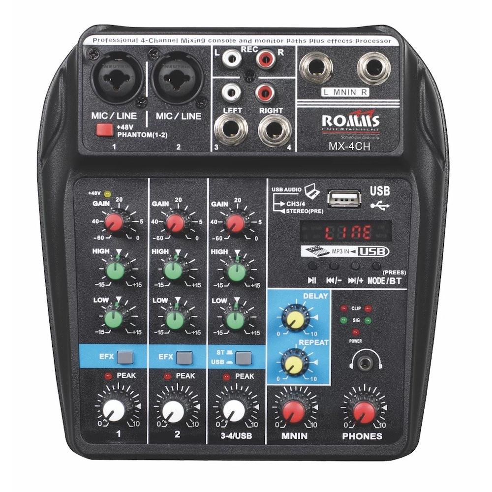 Foto 1 | Mezcladora Estereo Pasiva 4 Canales ROMMS con Efectos