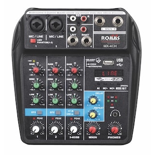 Foto 1 | Mezcladora Estereo Pasiva 4 Canales ROMMS con Efectos