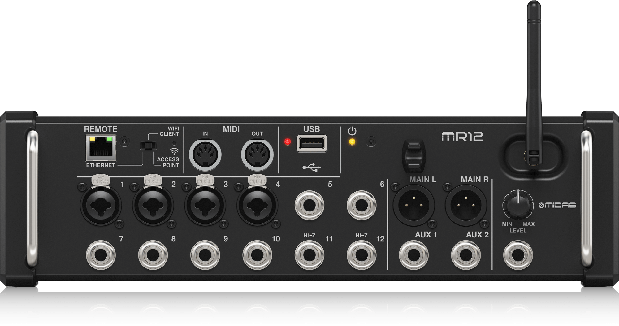 Mixer Digital Midas Mr12 Color Negro $9,965