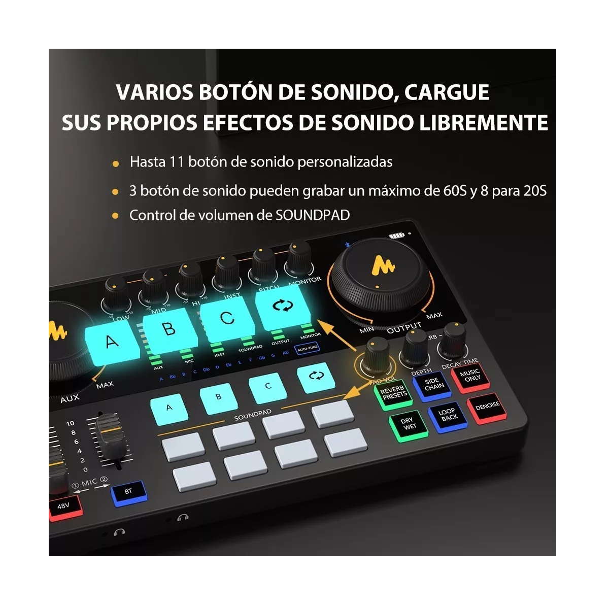 Foto 4 pulgar | Mezcladora Interfaz de Audio Eo Safe Imports ESI-10407 Negra