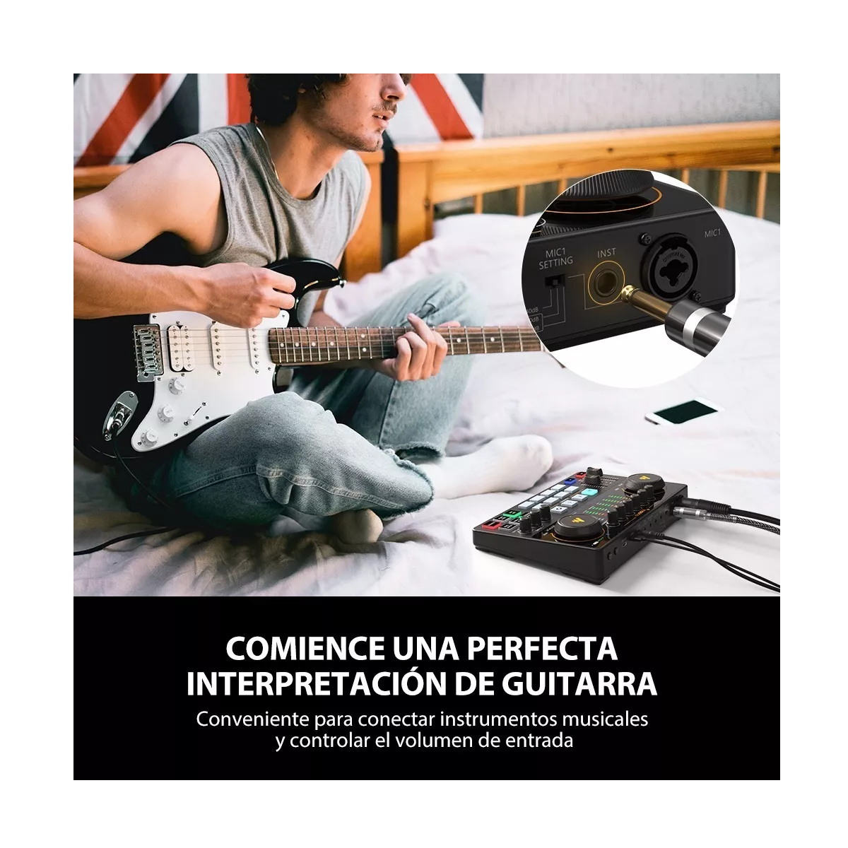 Foto 5 | Mezcladora Interfaz de Audio Eo Safe Imports ESI-10407 Negra