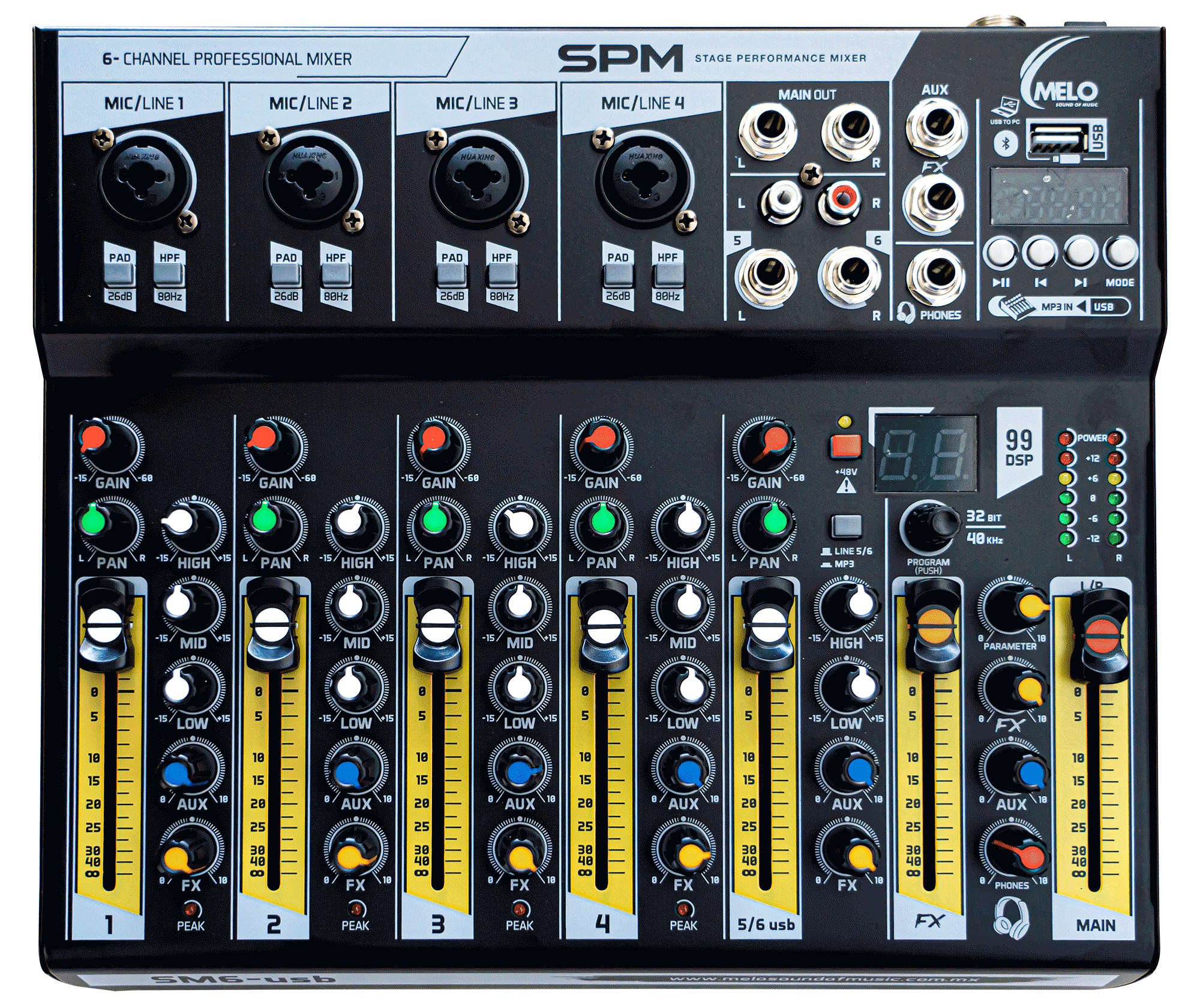 Foto 1 | Mezcladora Melo Sm6usb Color Negro