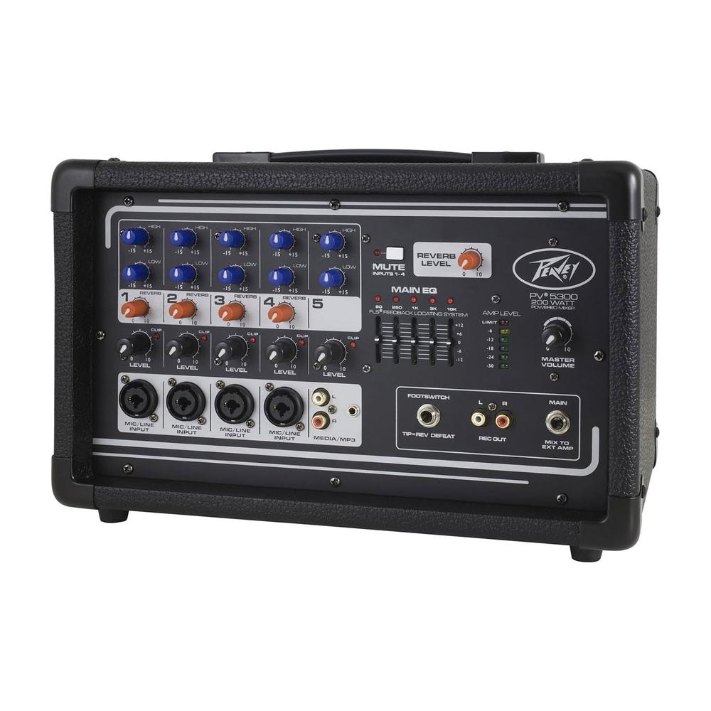Foto 5 pulgar | Mezcladora Portátil Amplificada Peavey Pv 5300 Color Negro 200w