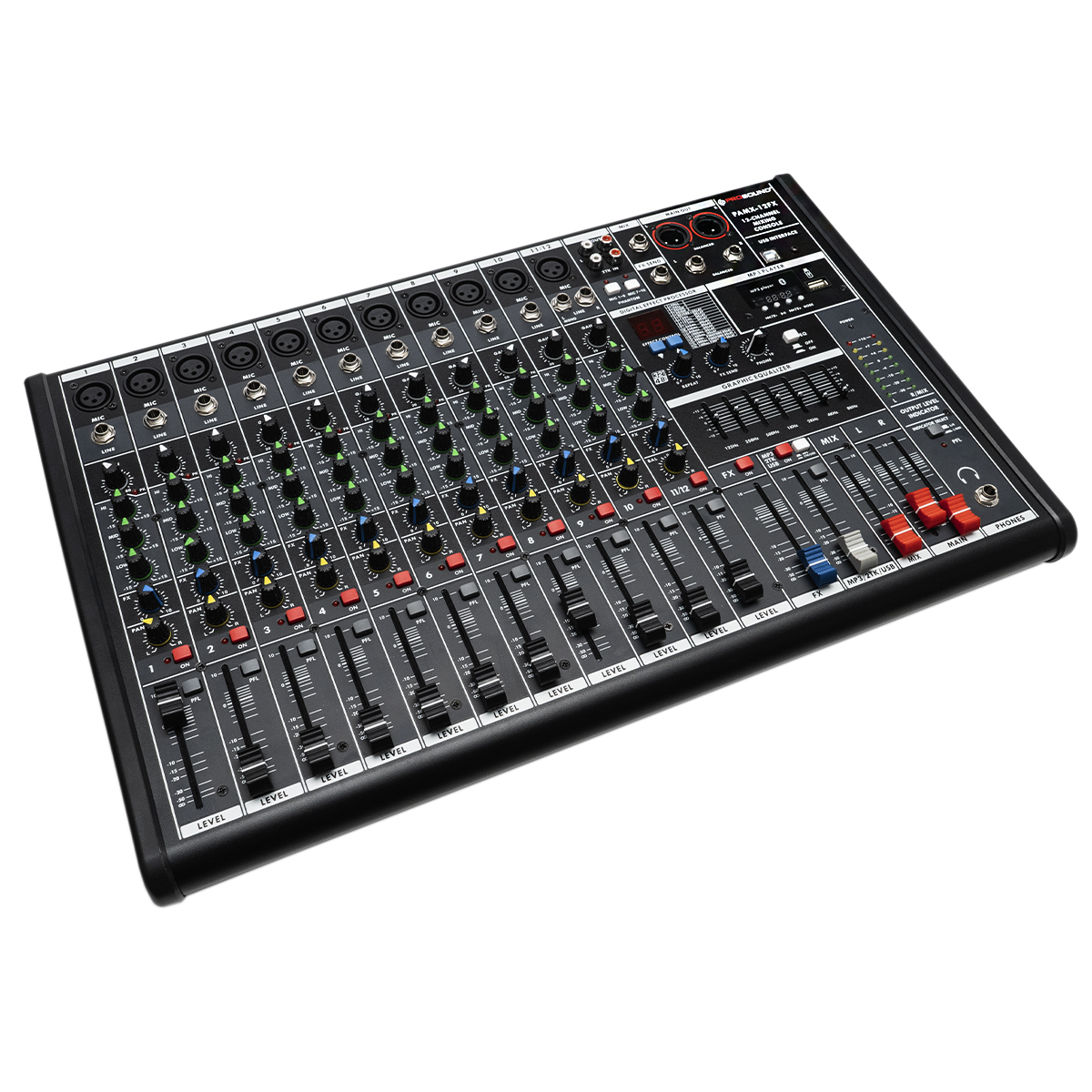 Foto 1 | Mezcladora 12 Canales Bluetooth USB Prosound PAMX-12FX
