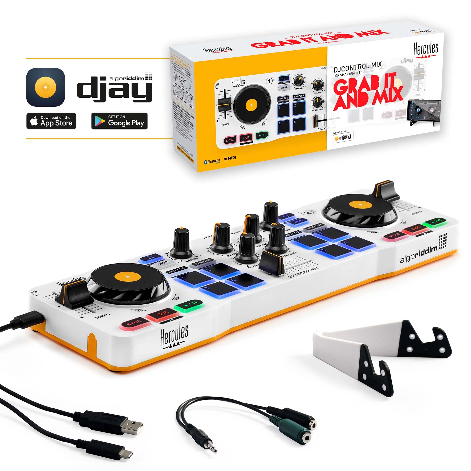 Foto 8 pulgar | Controlador De Dj Hercules Djcontrol Mix Bluetooth Para Smartphone - Venta Internacional.
