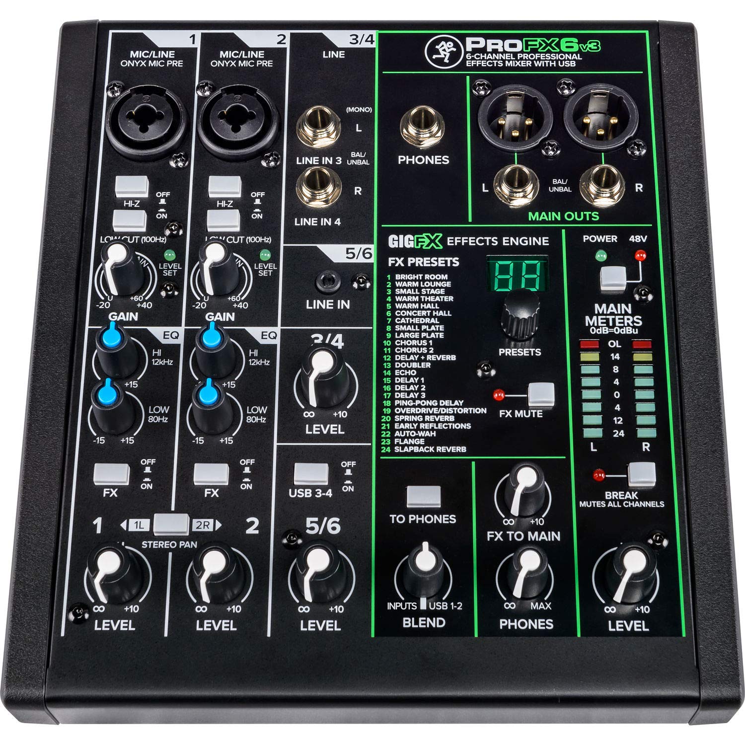 Foto 7 pulgar | Mezclador Mackie Profx6v3 De 6 Canales Con Usb Y Efectos - Venta Internacional.