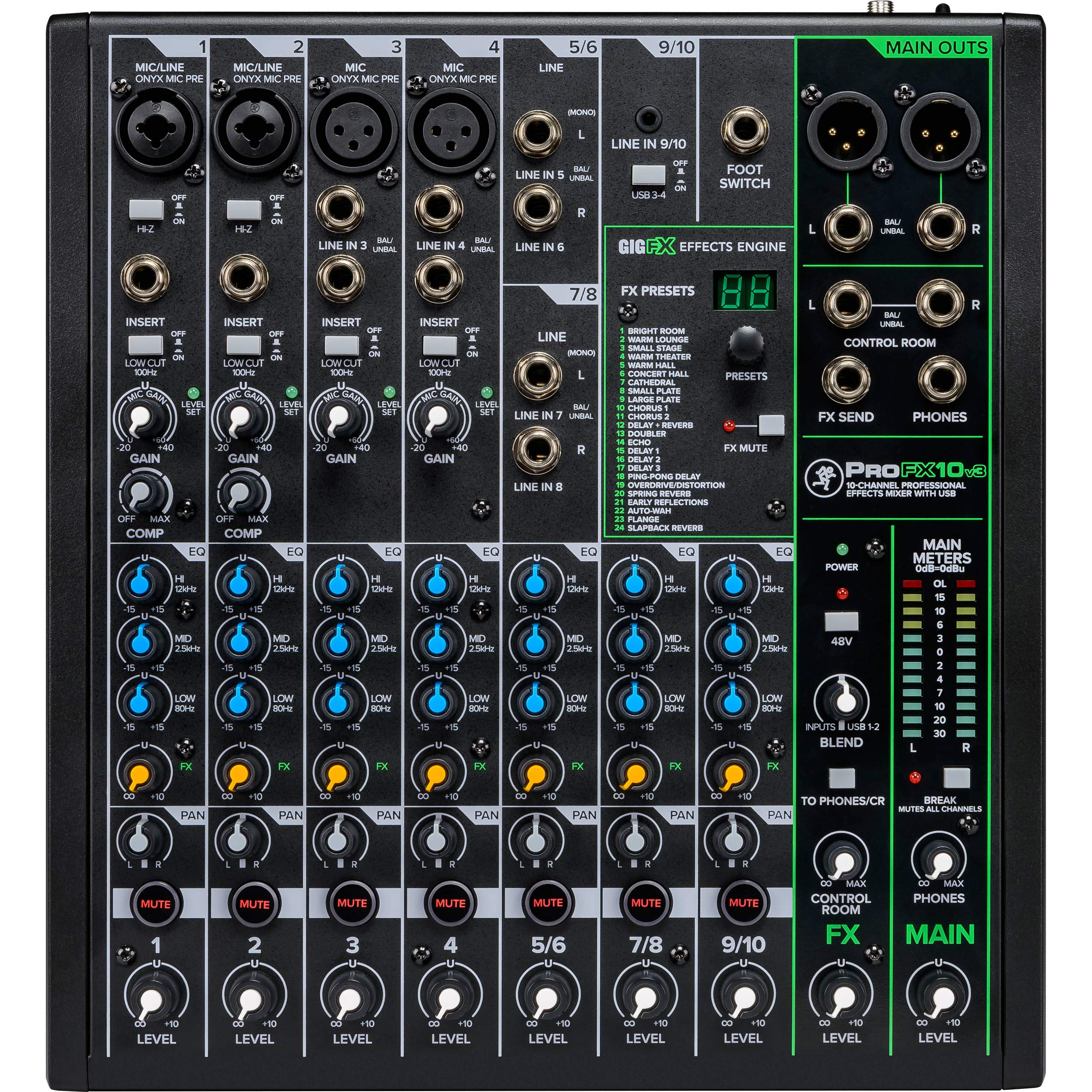 Foto 5 pulgar | Mezclador Mackie Profx10v3 De 10 Canales Con Usb Y Efectos - Venta Internacional.