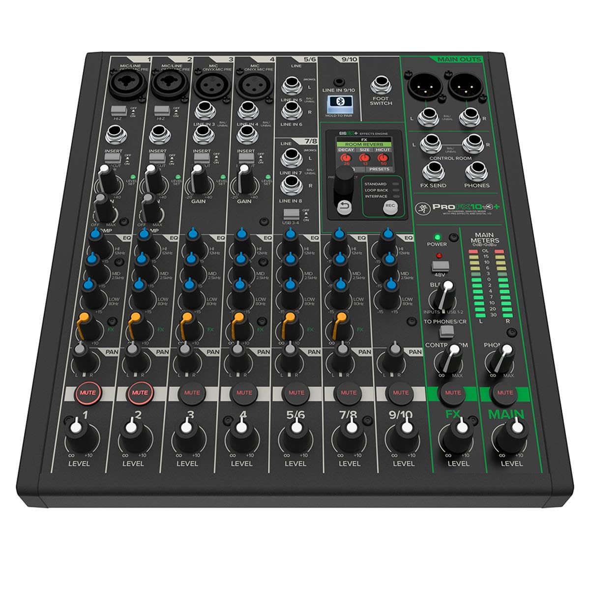 Foto 1 | Mezclador Mackie Profx10v3+ De 10 Canales Con Usb Y Efectos Mejorados - Venta Internacional.