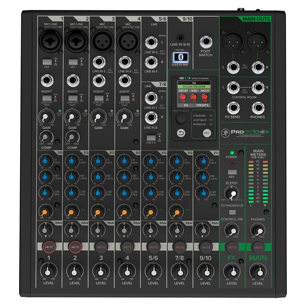 Foto 3 pulgar | Mezclador Mackie Profx10v3+ De 10 Canales Con Usb Y Efectos Mejorados - Venta Internacional.