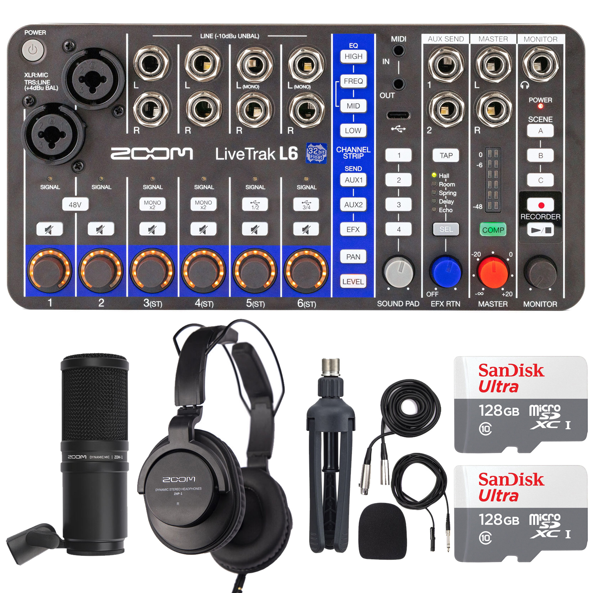 Foto 1 | Mezcladora/grabadora Digital Zoom Livetrak L6 Con Paquete De Accesorios - Venta Internacional.