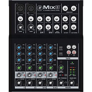 Foto 3 | Mezclador Compacto Mackie Mix8 De 8 Canales Con 2 Preamplificadores De Micrófono - Venta Internacional.