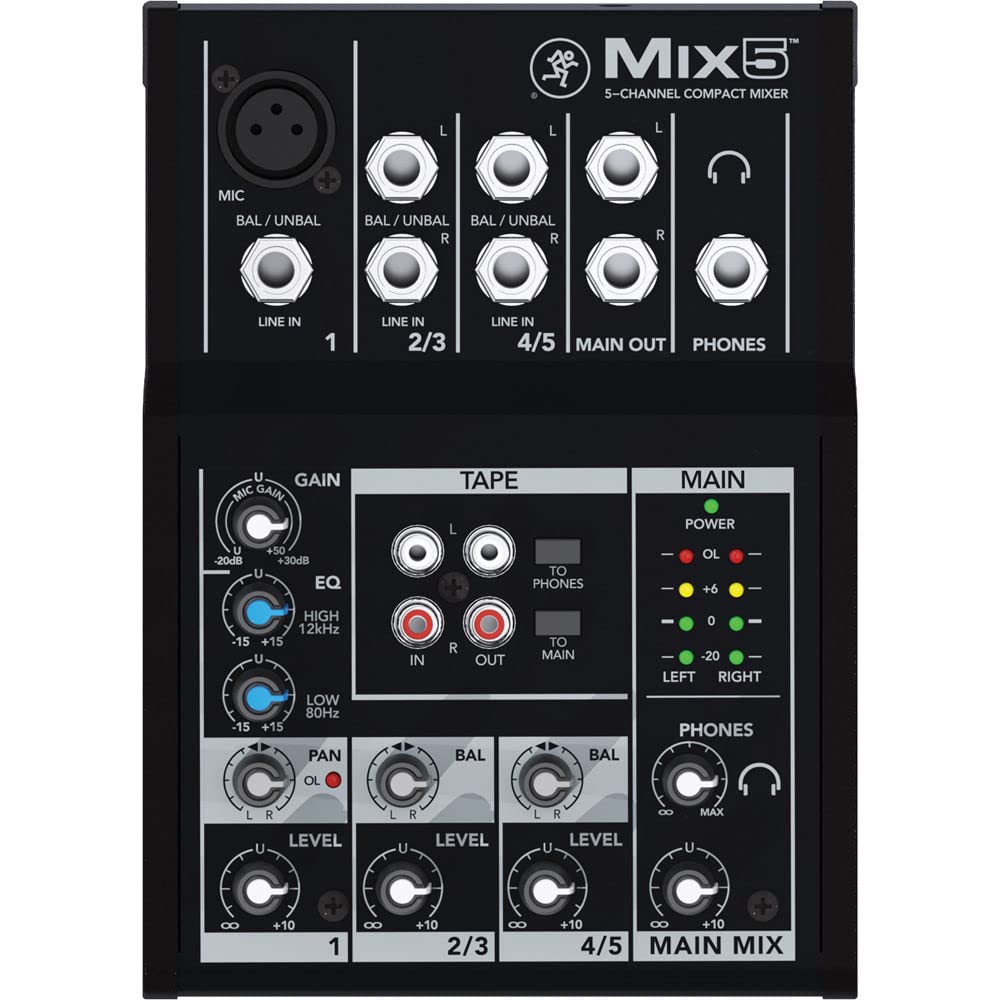 Foto 4 pulgar | Mezclador Compacto Mackie Mix5 De 5 Canales Con 1 Preamplificador De Micrófono - Venta Internacional.
