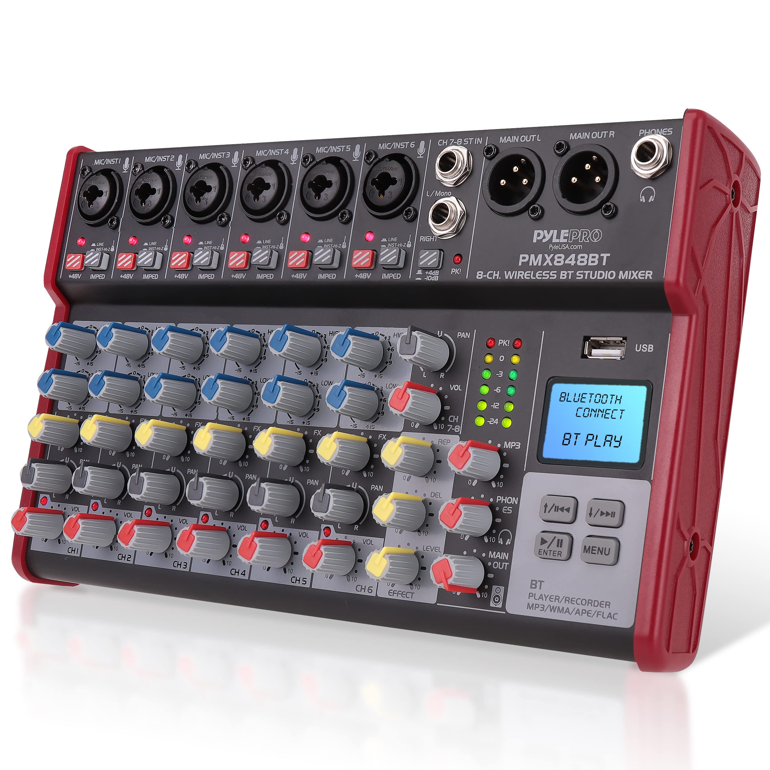 Mezclador De Audio Inalámbrico Para Dj Pyle Pmx848bt Bluetooth De 8 Canales - Venta Internacional.