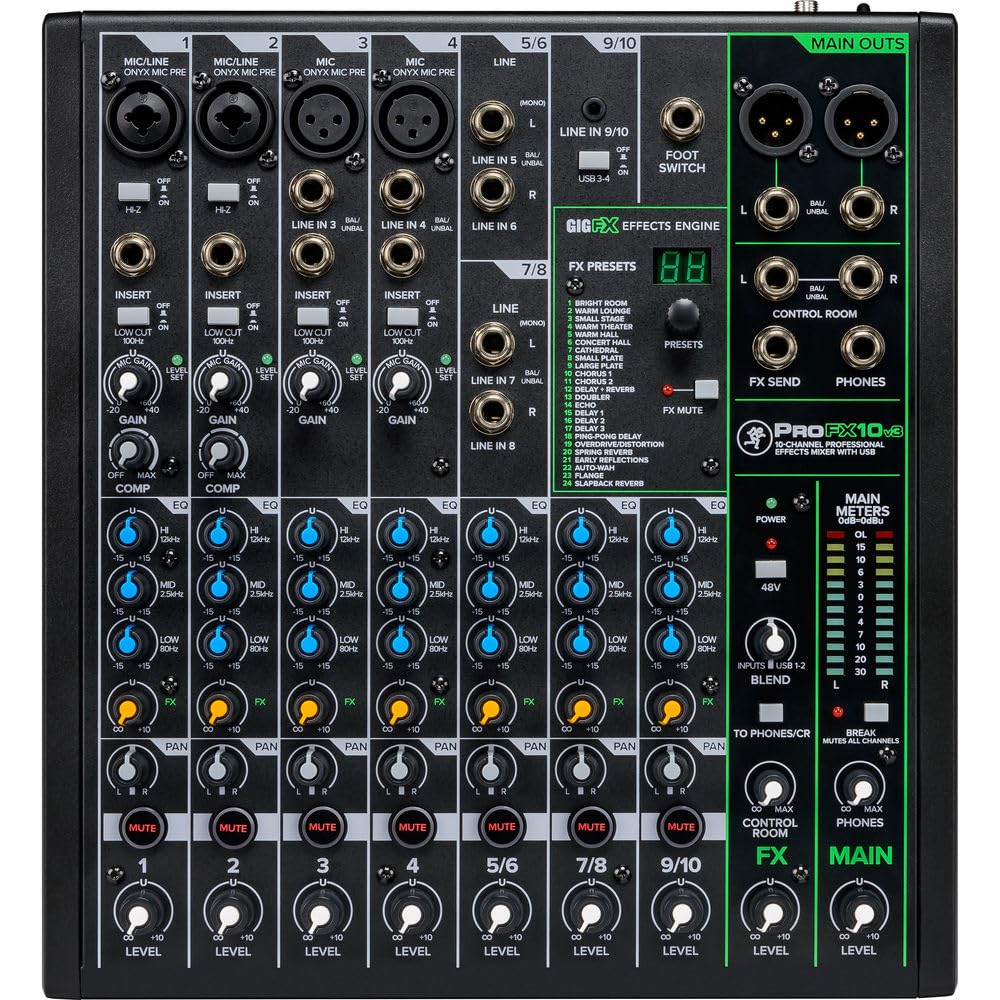 Foto 6 pulgar | Mezclador De Refuerzo De Sonido Mackie Profx10v3 De 10 Canales Con Acceso - Venta Internacional.