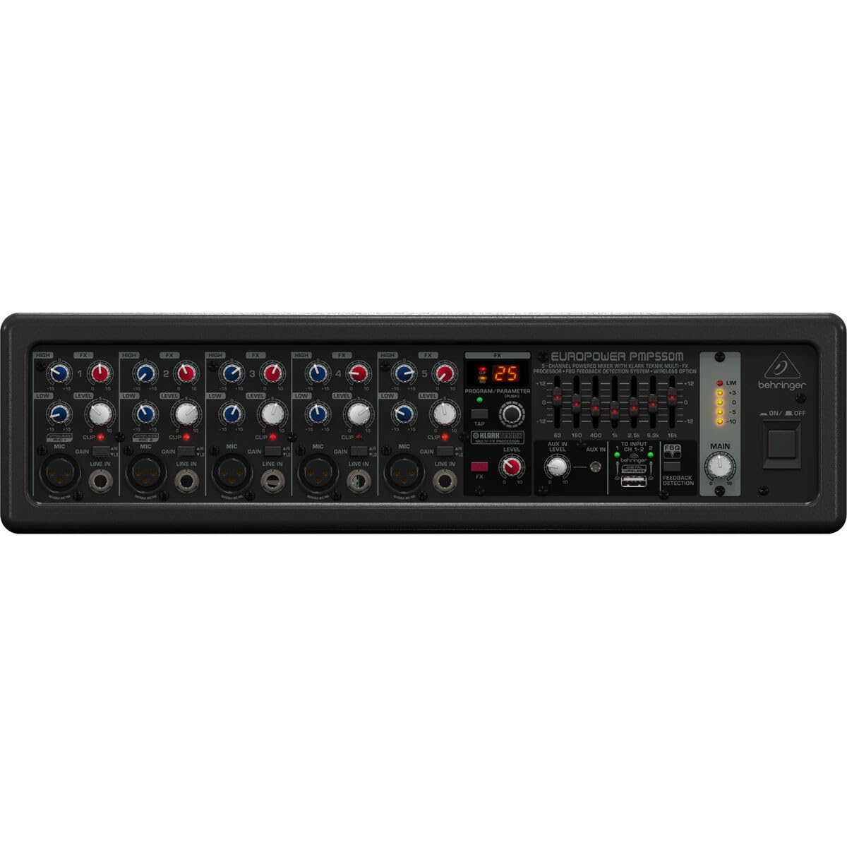 Foto 3 pulgar | Mezclador Amplificado Behringer Europower Pmp550m 5 Canales 500w - Venta Internacional.