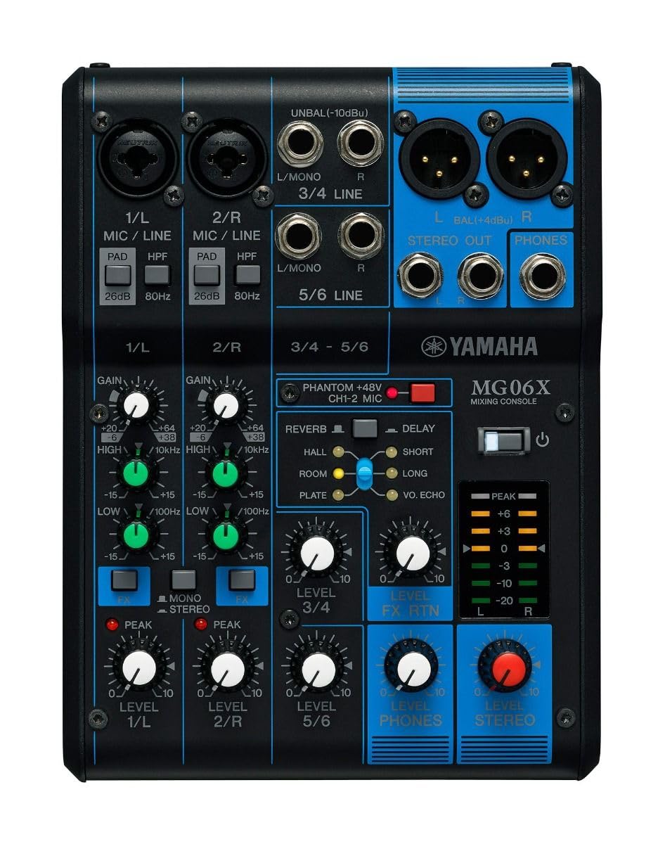 Foto 2 pulgar | Mezclador Yamaha Mg06x Estéreo Compacto De 6 Entradas Con Efectos - Venta Internacional.