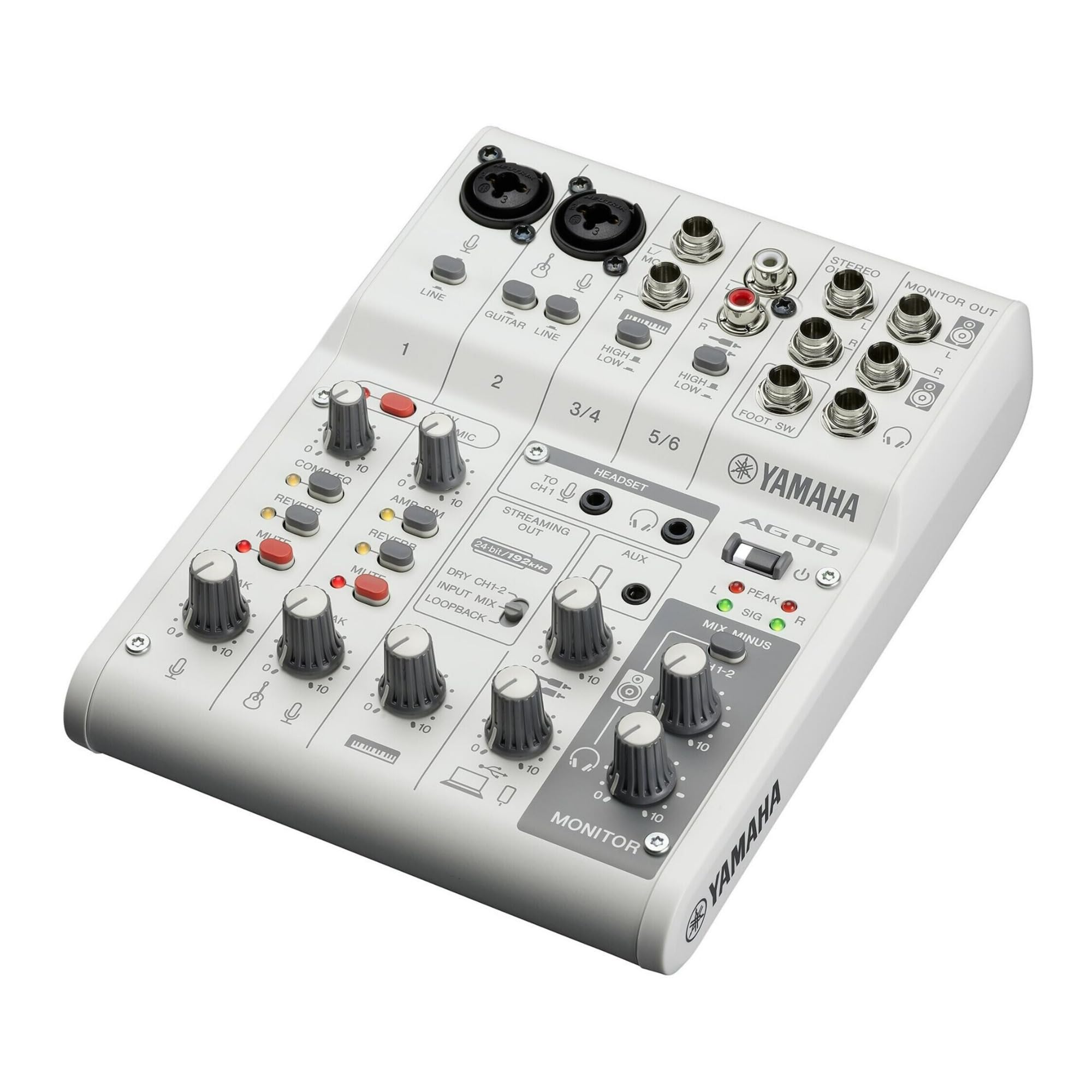 Foto 4 | Mezclador Yamaha Ag06mk2 De 6 Canales Para Transmisión En Vivo, Blanco - Venta Internacional.