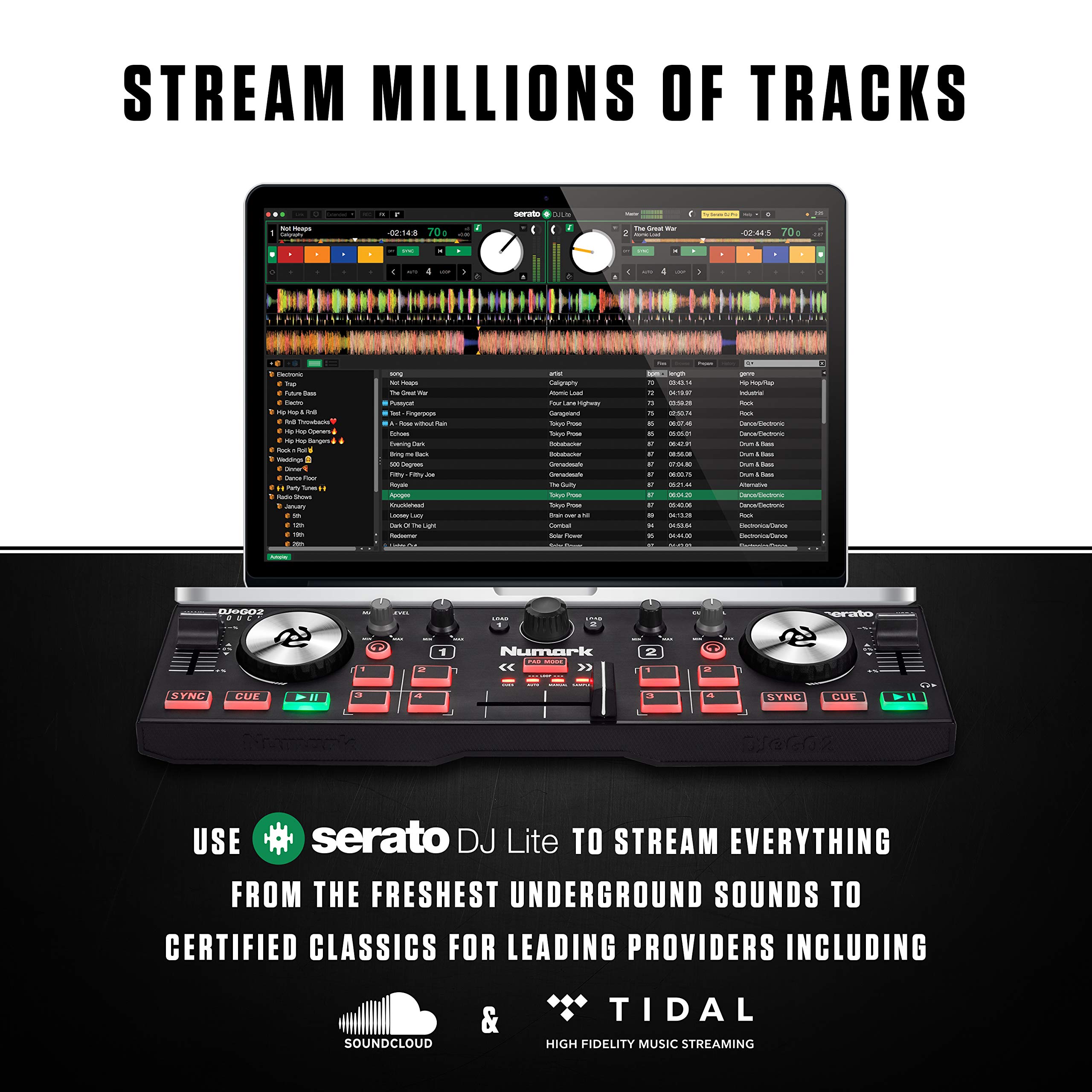 Foto 7 pulgar | Controlador De Dj Numark Dj2go2 Touch 2 Deck Con Serato Dj - Venta Internacional.