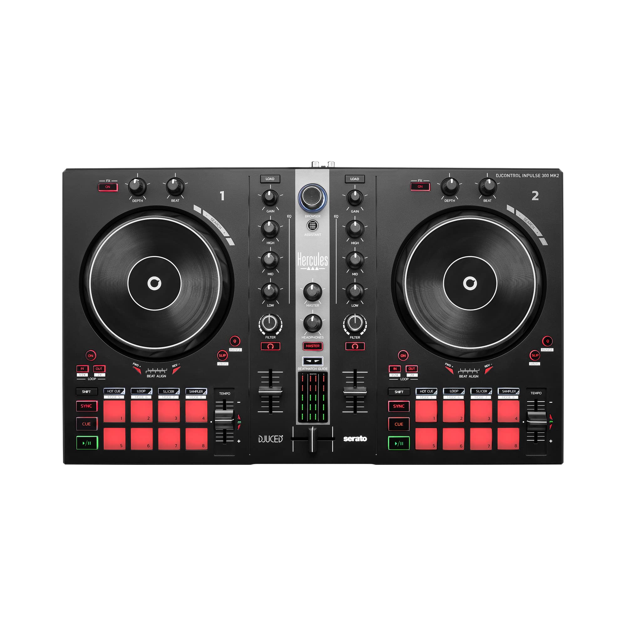 Foto 2 pulgar | Controlador De Dj Hercules Djcontrol Inpulse 300 Mk2 2 Decks - Venta Internacional.