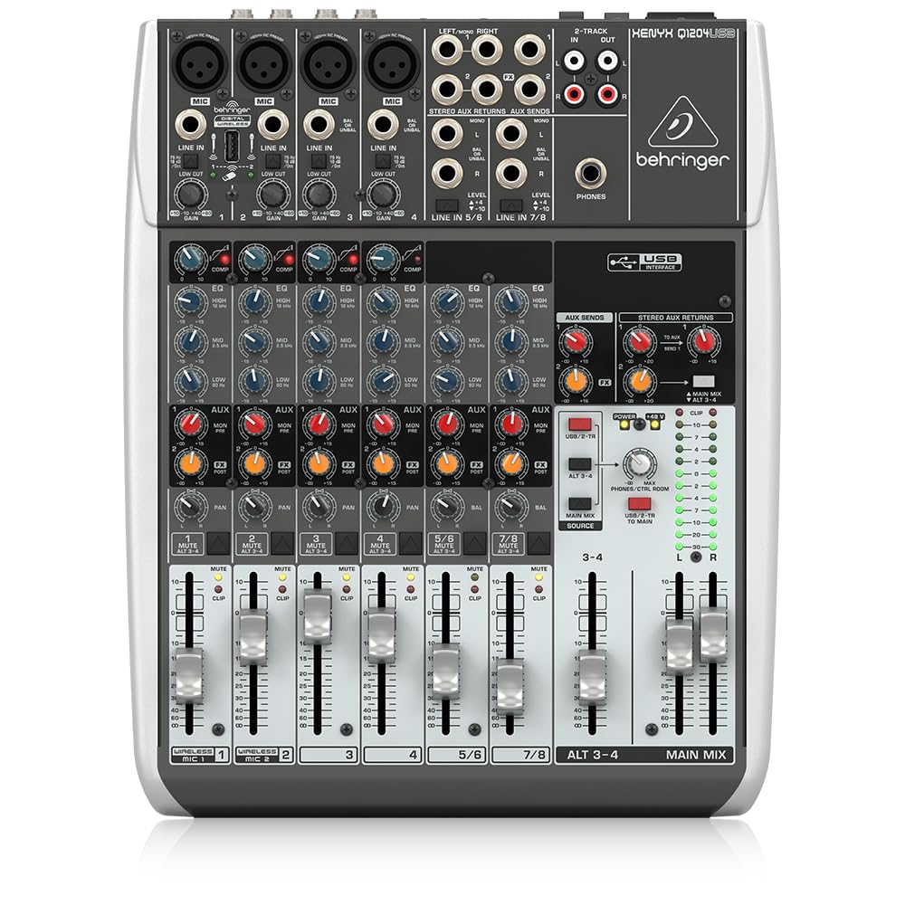 Foto 2 pulgar | Mezclador Behringer Xenyx Q1204usb De 12 Entradas Con Interfaz De Audio Usb - Venta Internacional.