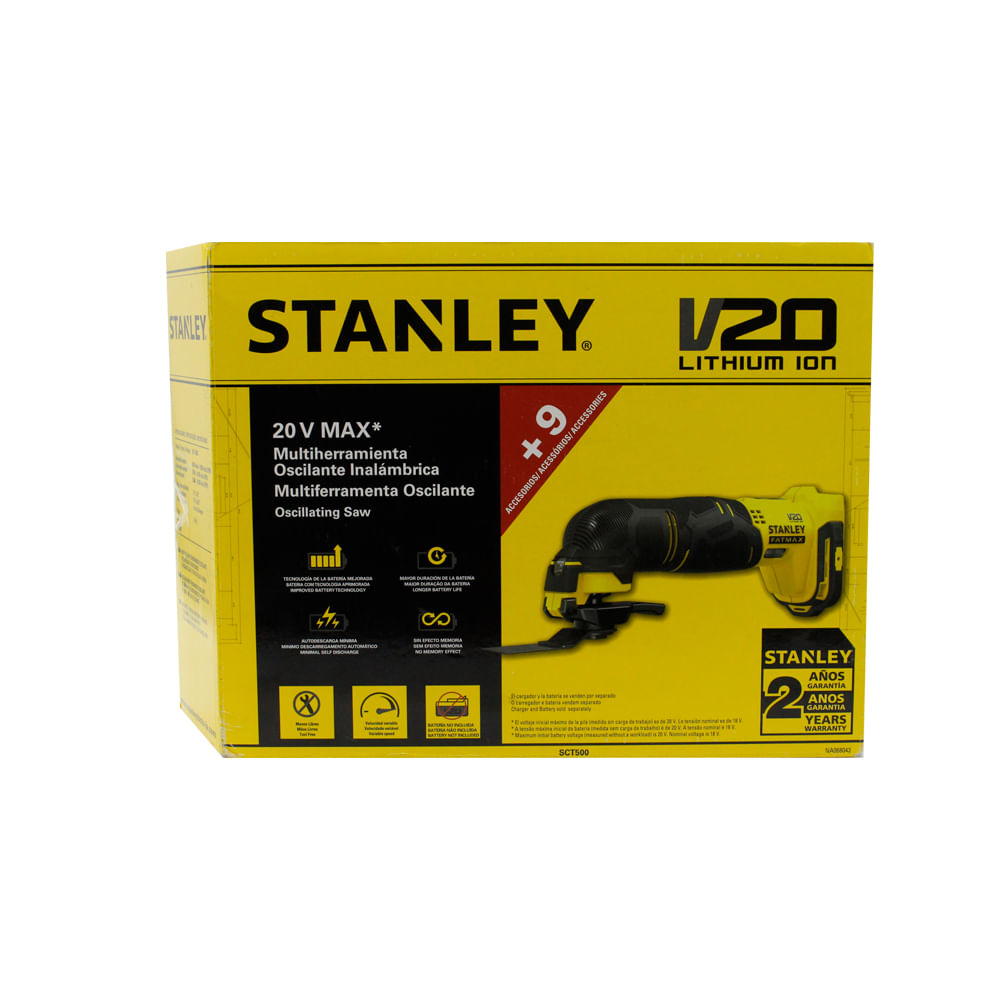 Foto 2 pulgar | Multiherramienta de Corte Stanley SCT500-B3 color Amarillo 20v