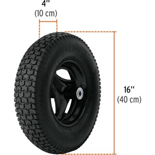 Foto 3 | Carretilla Concha Plástica Truper 6 Ft3 Neumática Bastidor Tubular
