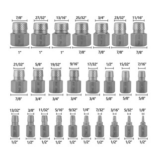 Foto 2 | Juego de Extractores de Tornillos de Pernos 25 Piezs Eo Safe Imports Esi-11803 Gris