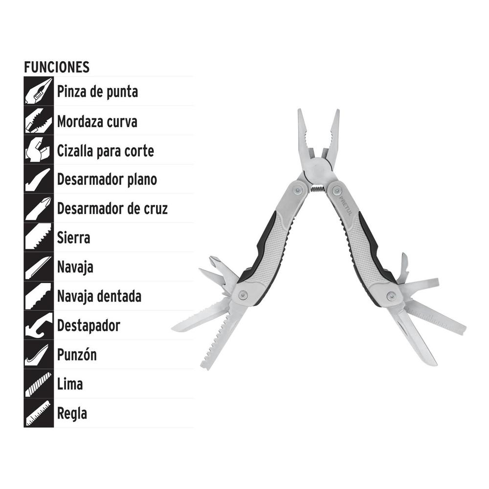 Foto 4 pulgar | Multiherramienta Pretul con 12 Funciones