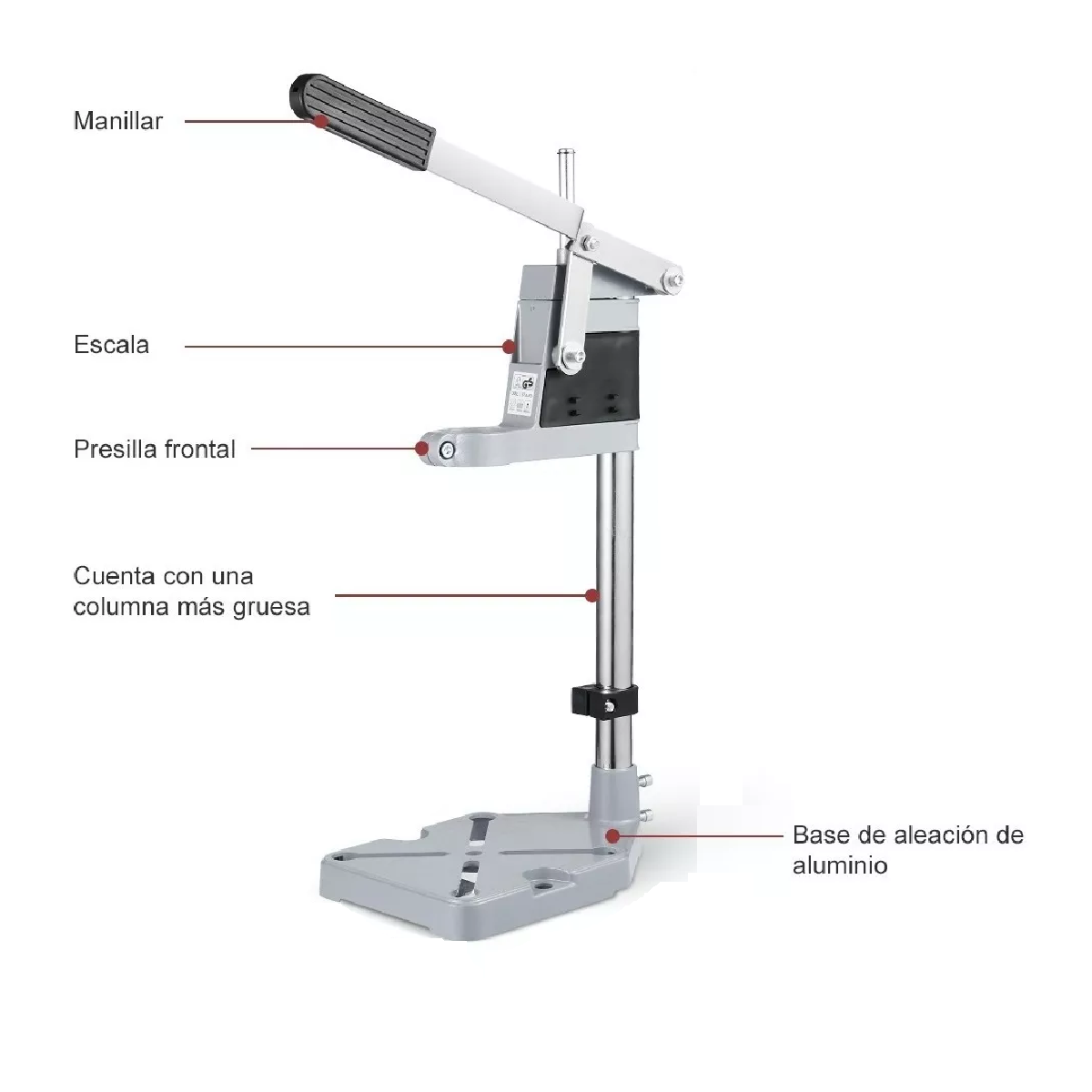 Foto 5 pulgar | Soporte de Taladro Vertical con Base De Hierro 0 - 60 Mm