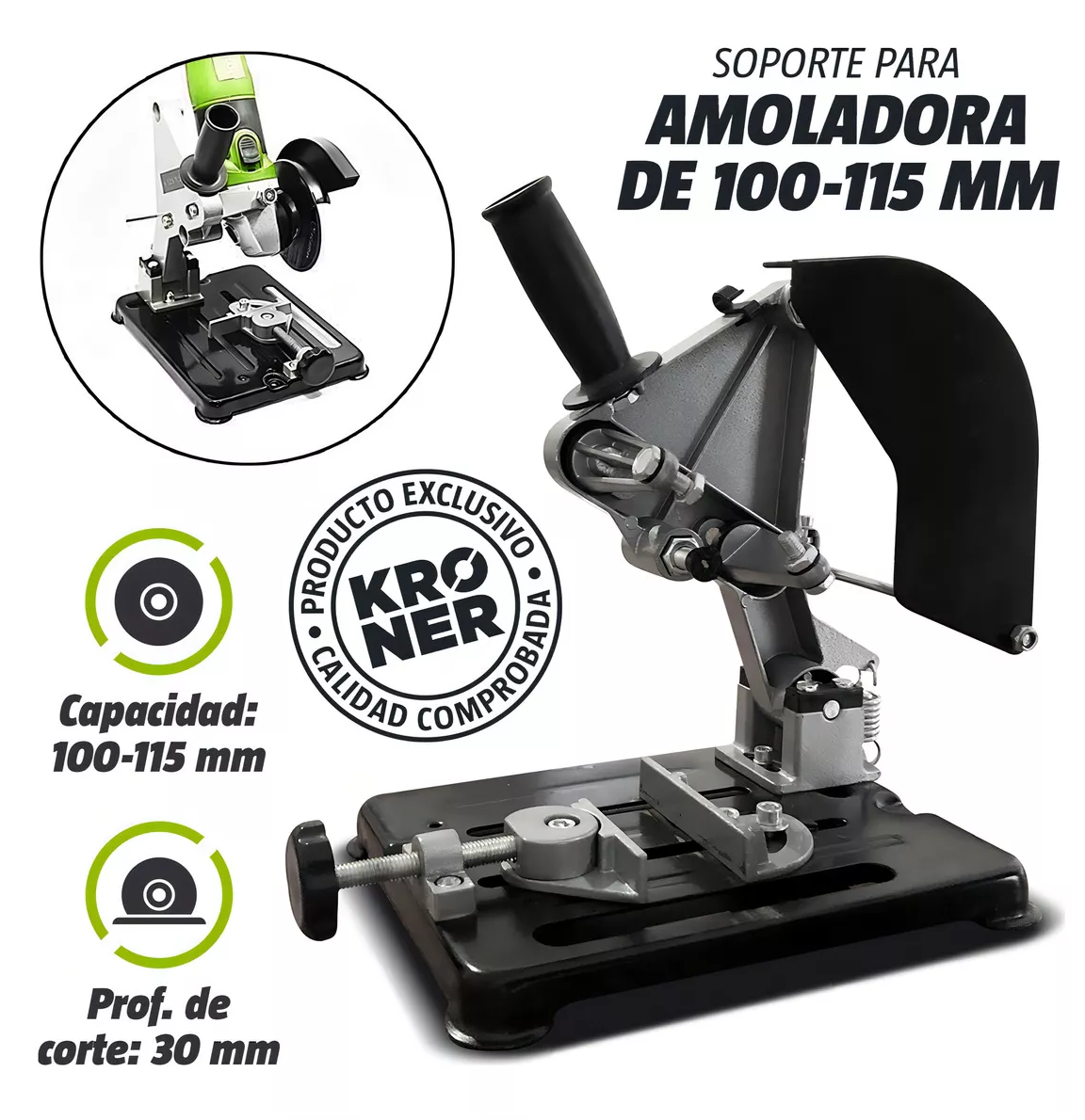 Foto 4 pulgar | Soporte Universal para Esmeriladora Angular 115mm con Capacidad de Corte en Ángulo de 45 Grados