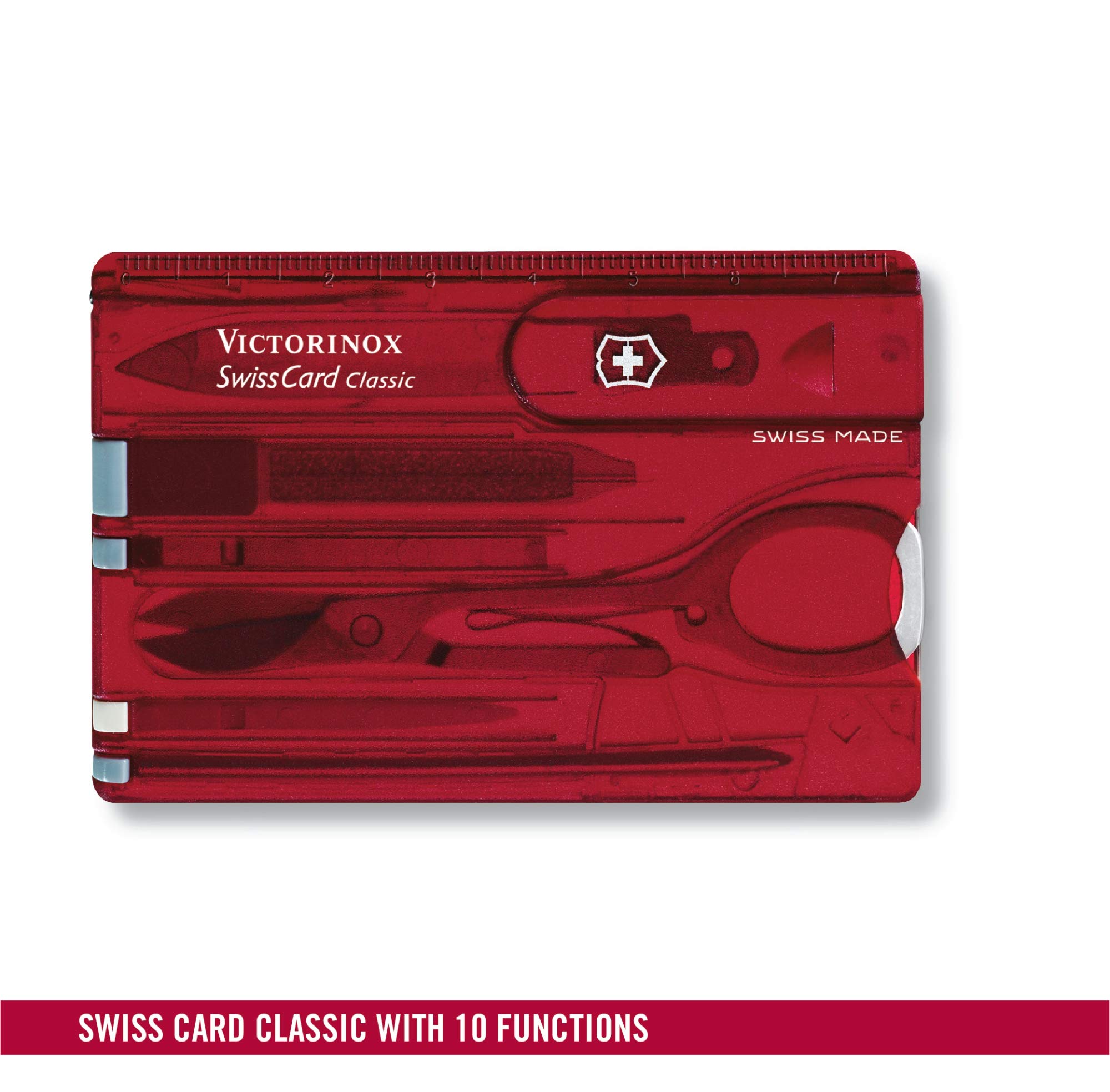 Foto 2 | Multiherramienta Victorinox Swiss Army Swiss Card, Color Rubí Translúcido - Venta Internacional.