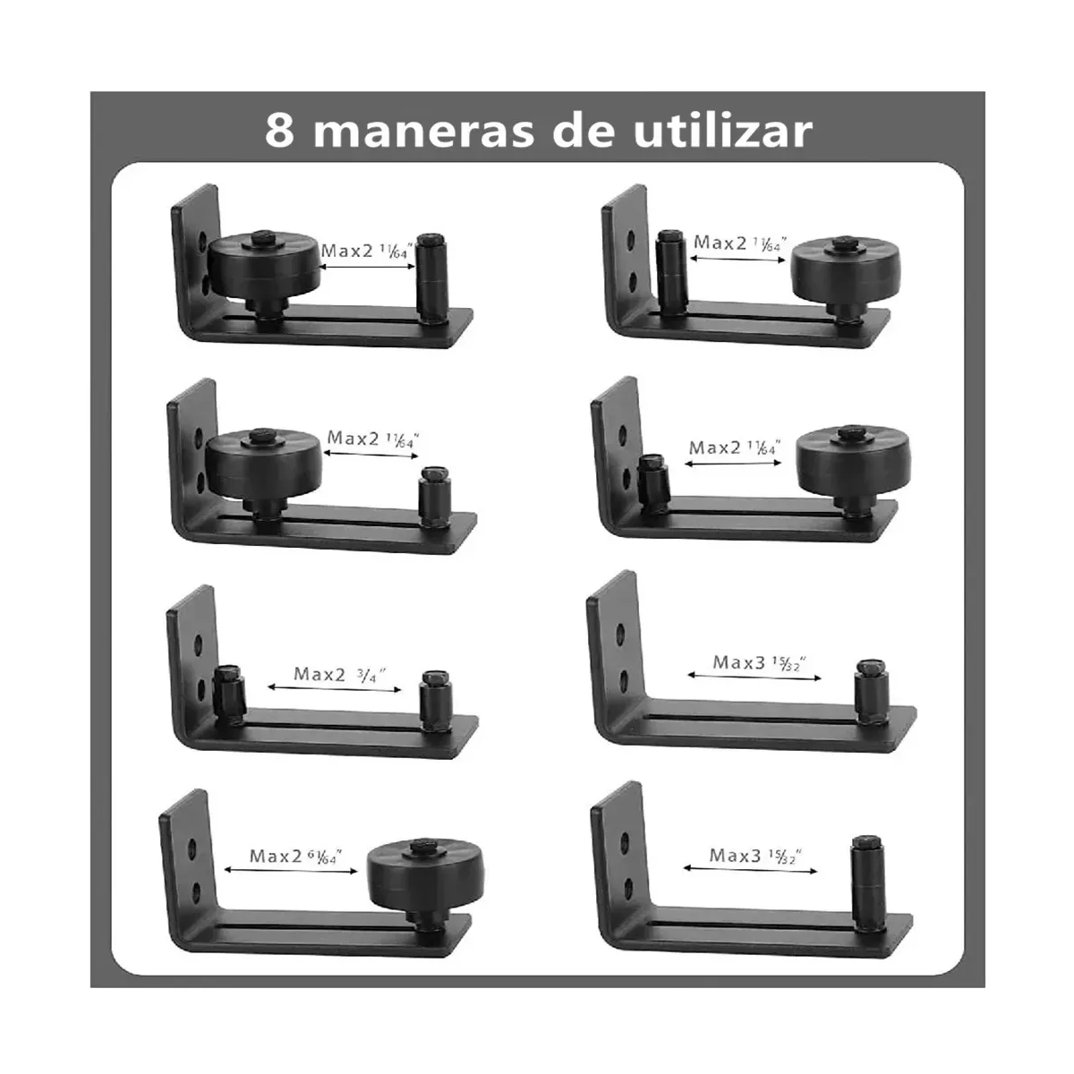 Foto 4 pulgar | Guía De Piso Para Puerta Corrediza De Granero, Eo Safe Imports Esi-17894 Negro