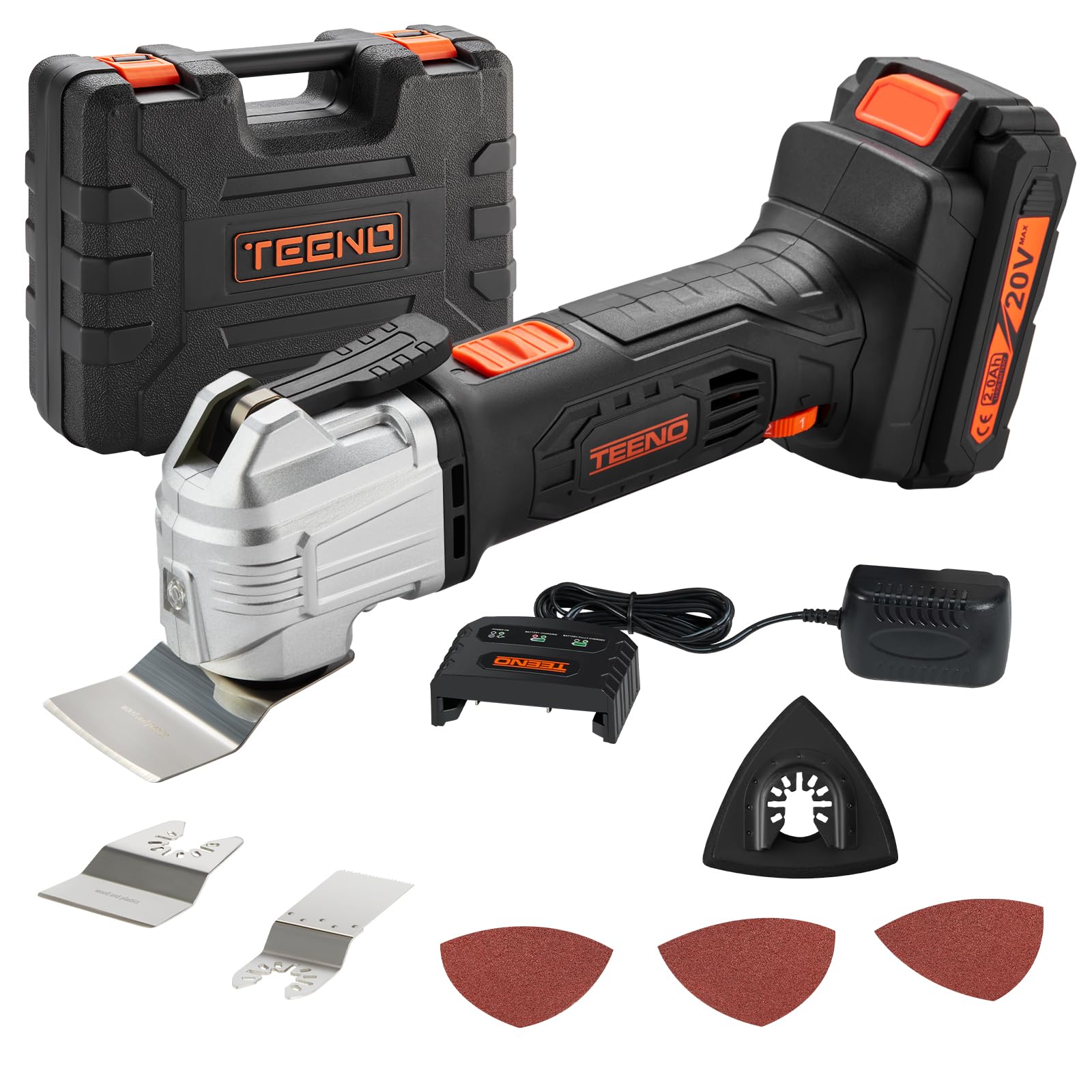 Herramienta Oscilante Inalámbrica Teeno 21v Con Motor Sin Escobillas De 6 Velocidades - Venta Internacional.