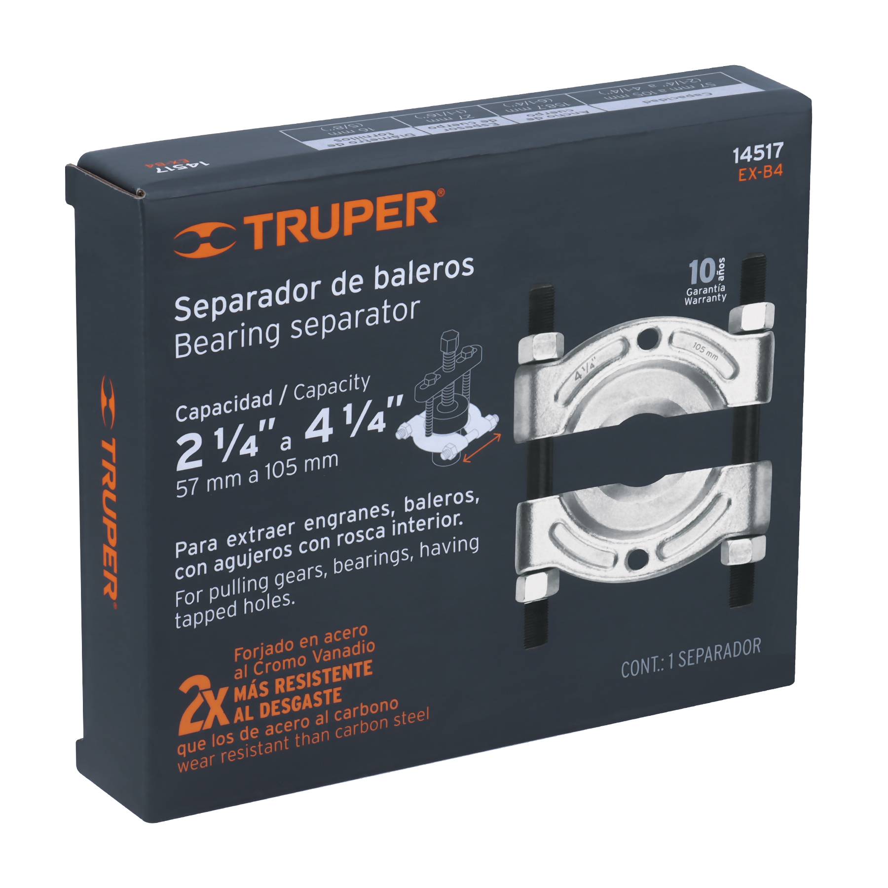Foto 5 pulgar | Extractor De Baleros Truper Exb4 Color Plata De 57 A 108 Mm