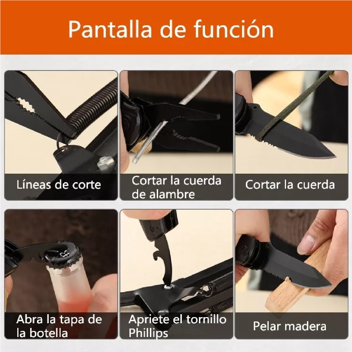 Foto 3 pulgar | Pinzas Multiherramienta 14 Pinzas De Presion Plegables 12uds Eo Safe Imports Esi-5377-1 Negro