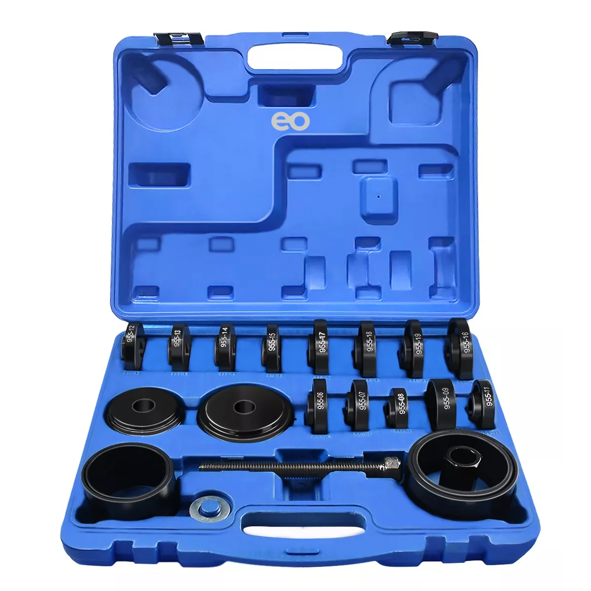 Juego 23 Piezas Extractor De Polea Rodamiento Herramientas Eo Safe Imports Esi-9080-1 Negro