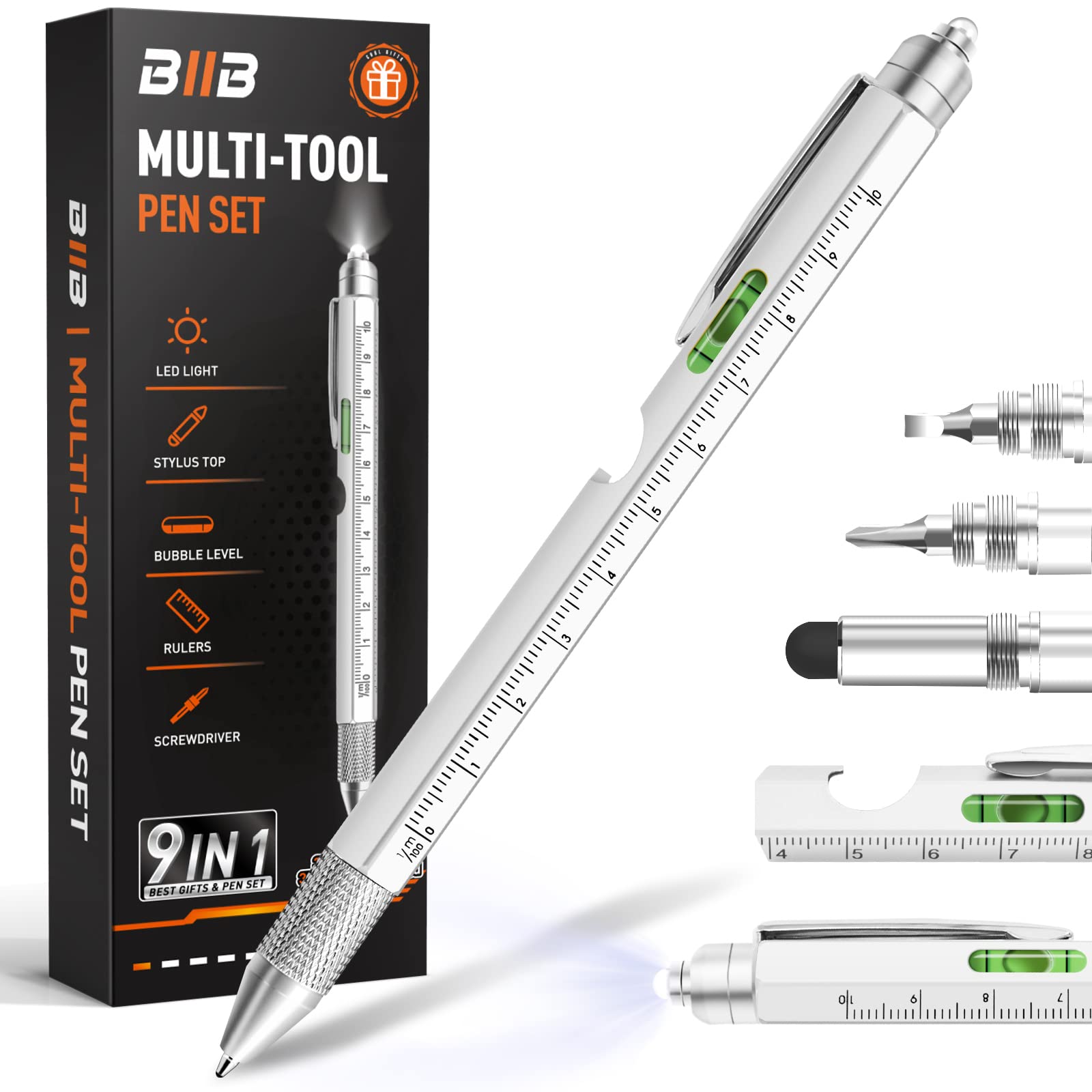 Foto 2 pulgar | Bolígrafo Multiherramienta BIIB 9 en 1 para Adultos - Venta Internacional