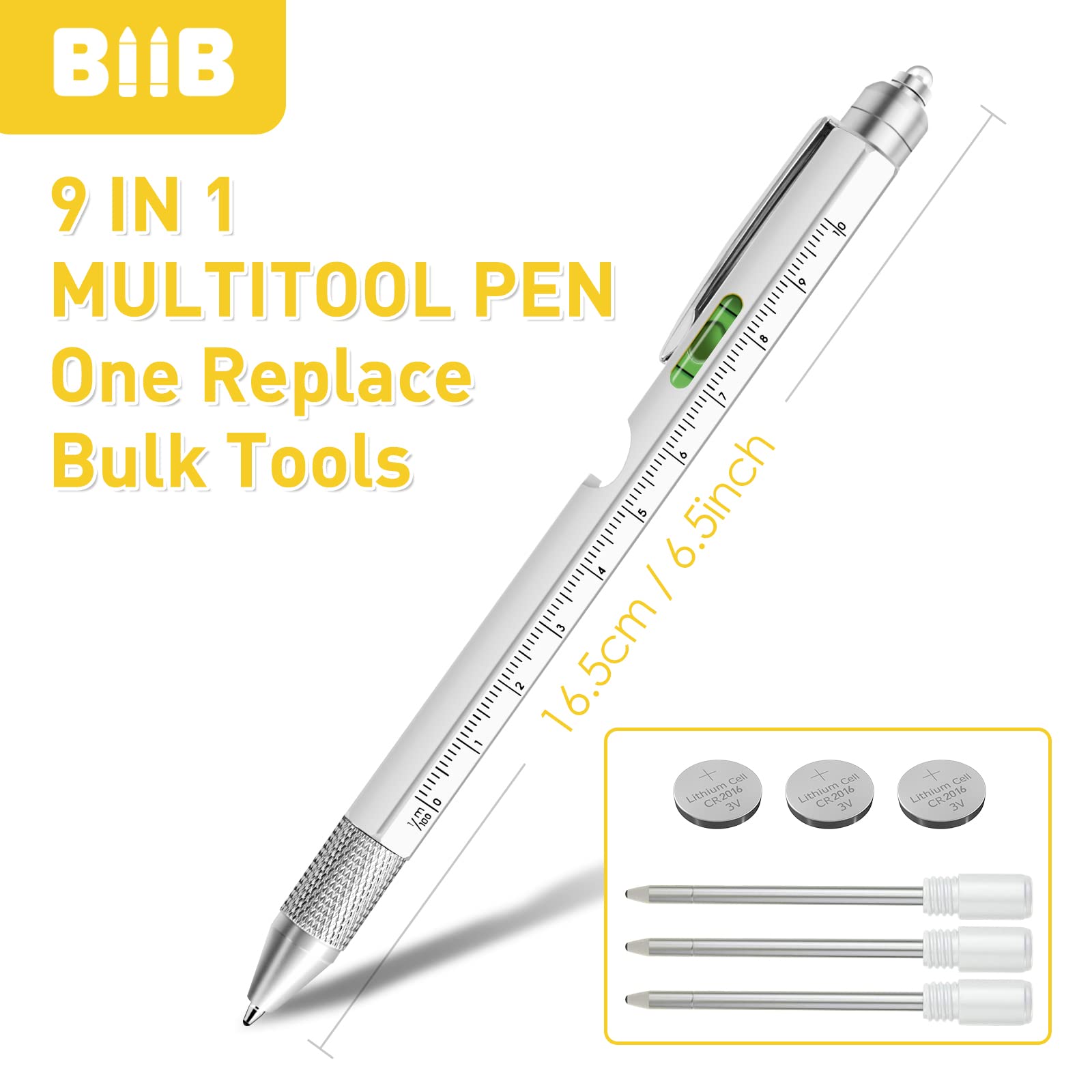 Foto 5 pulgar | Bolígrafo Multiherramienta BIIB 9 en 1 para Adultos - Venta Internacional