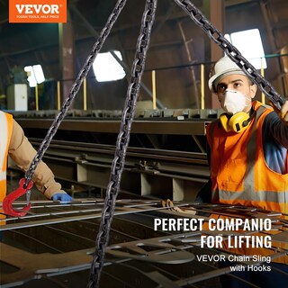 Foto 2 | Eslinga De Cadena Vevor De 5/16 Pulgadas X 10 Pies Con Ganchos, 5 Toneladas, 11000 Libras - Venta Internacional.