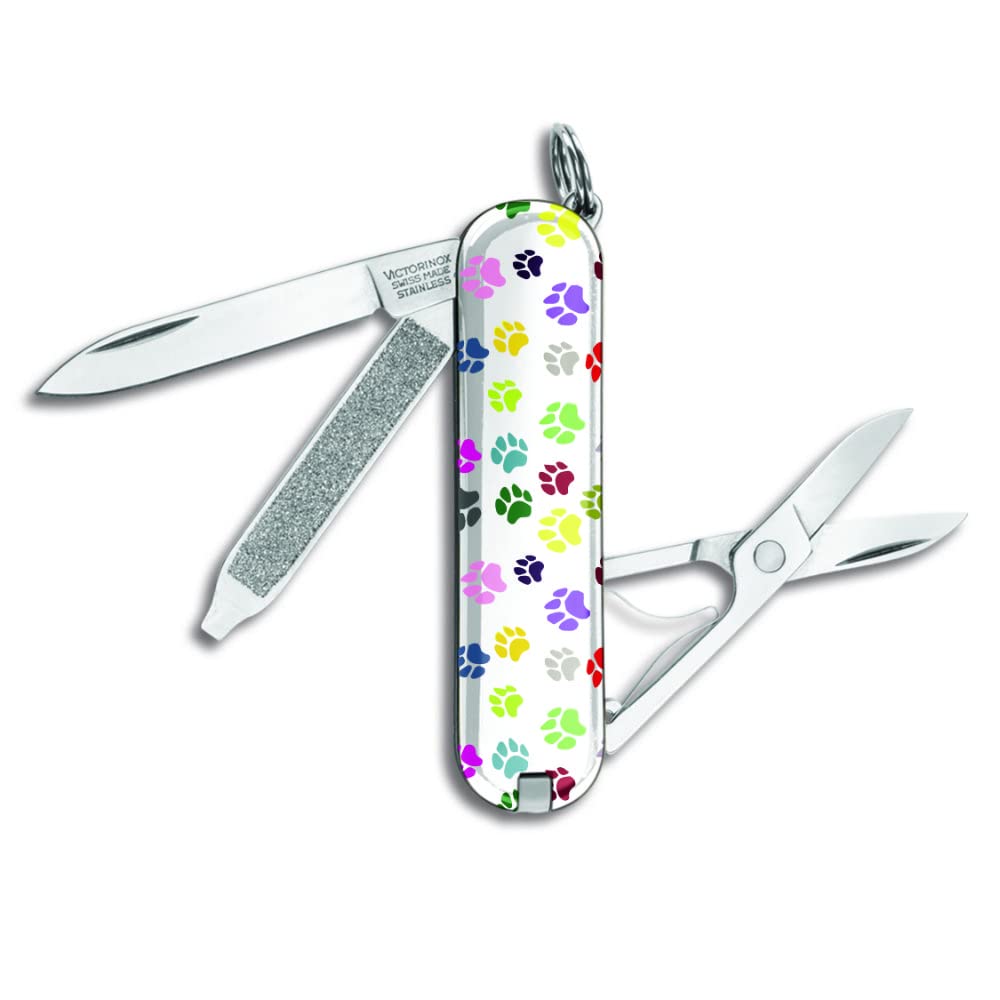 Foto 3 pulgar | Navaja De Bolsillo Victorinox Classic Sd 7 Function Paw Print - Venta Internacional.