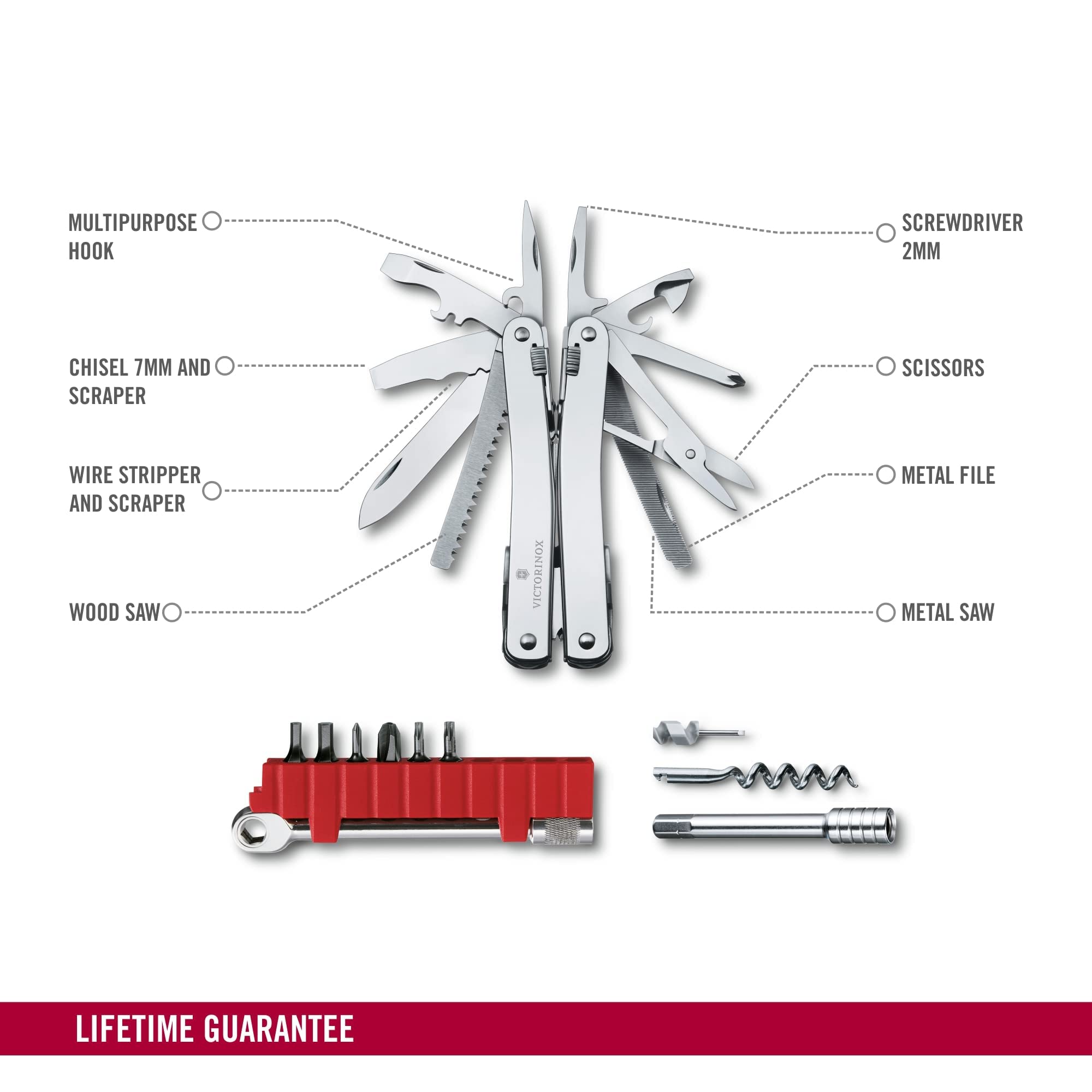 Foto 3 | Trinquete Multiherramienta Victorinox Swiss Tool Spirit X Plus, Plateado - Venta Internacional.