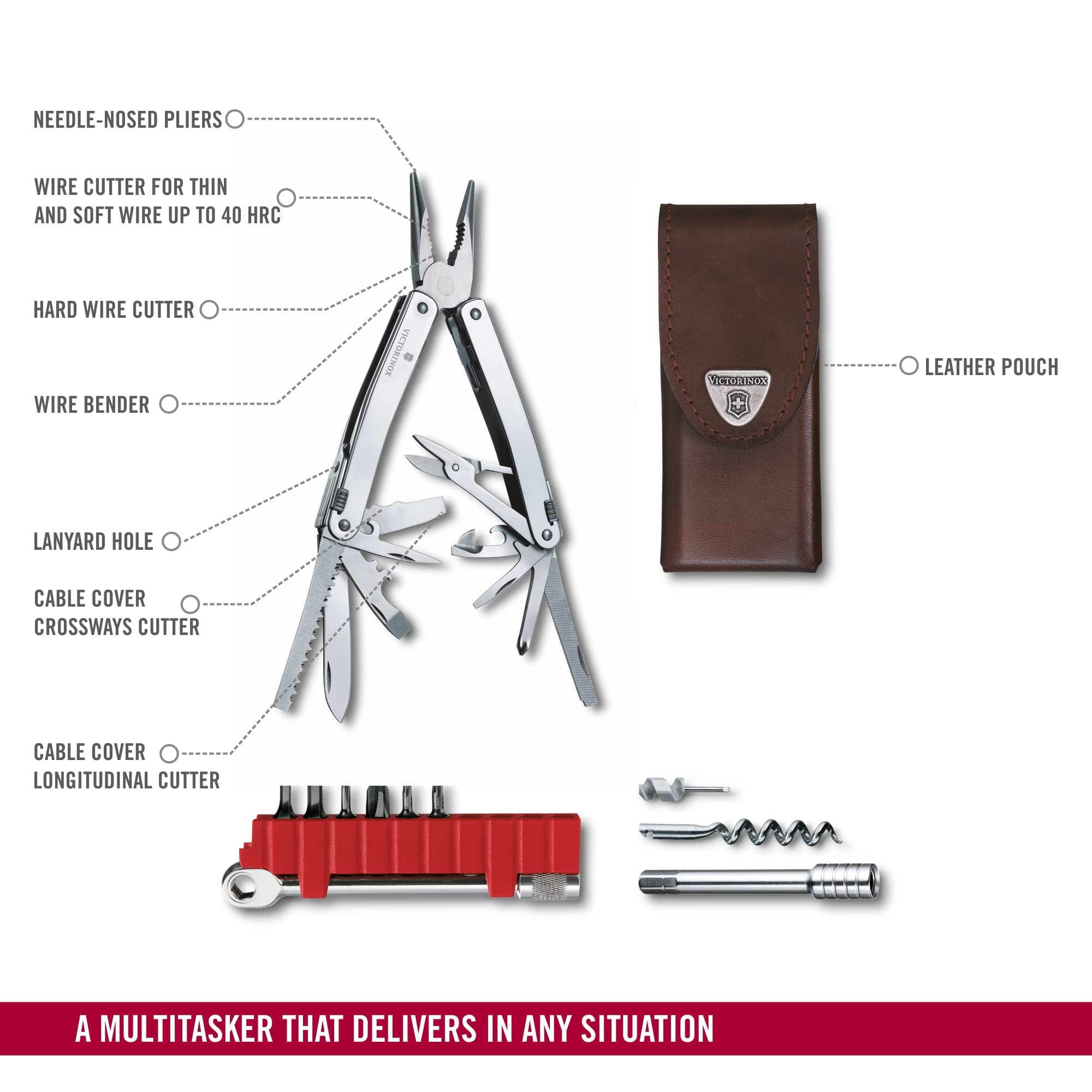 Foto 6 pulgar | Trinquete Multiherramienta Victorinox Swiss Tool Spirit X Plus, Plateado - Venta Internacional.