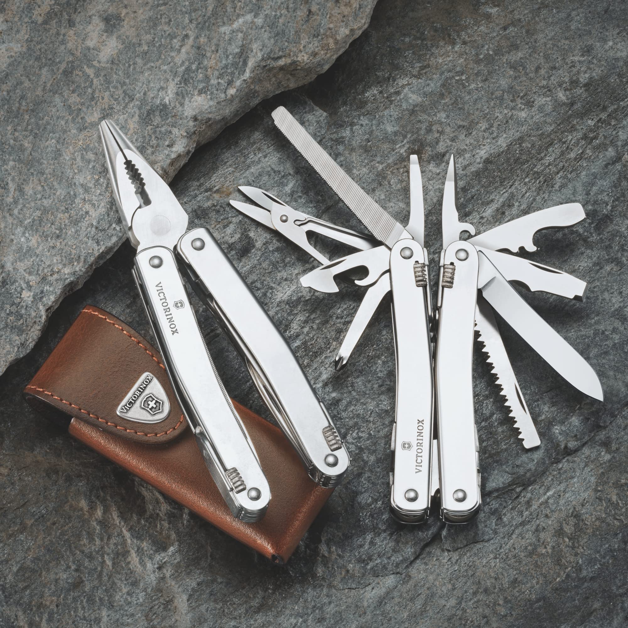 Foto 7 pulgar | Trinquete Multiherramienta Victorinox Swiss Tool Spirit X Plus, Plateado - Venta Internacional.