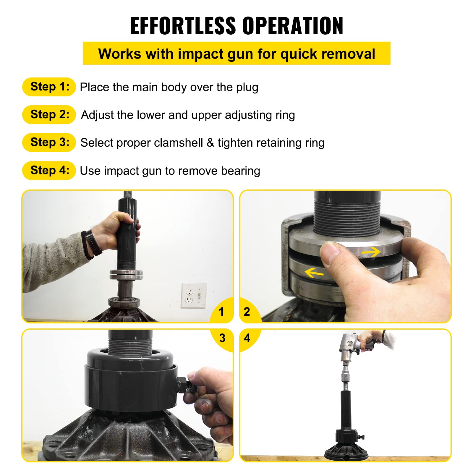 Foto 5 | Extractor De Cojinetes De Piñón Y Soporte Vevor Para Dana 30,40,50,60,7 - Venta Internacional.