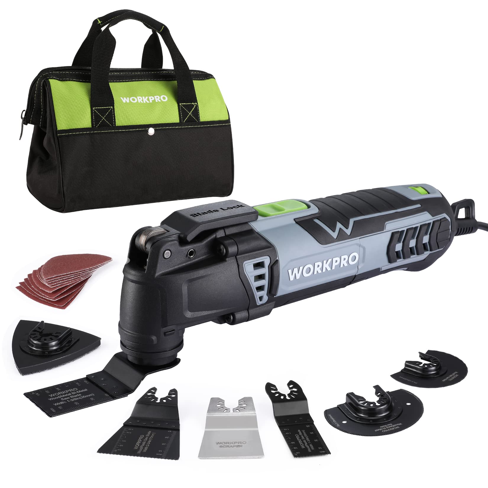 Foto 1 | Kit Multiherramienta Oscilante Workpro De 3.0 Amperios Con Cable, 17 Piezas - Venta Internacional.